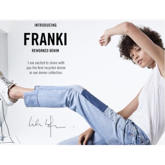 💕NILI LOTAN💕 Franki Patchwork Reworked Crop Jeans ~ Vintage Indigo 26 - Picture 4 of 16